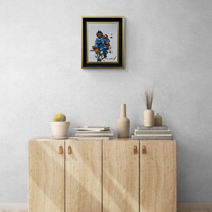 Bisiklete Binenler Yağlı Boya Tablosu