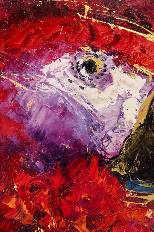 Papağanların Sonsuz Sevgisi Yağlı Boya Tablosu