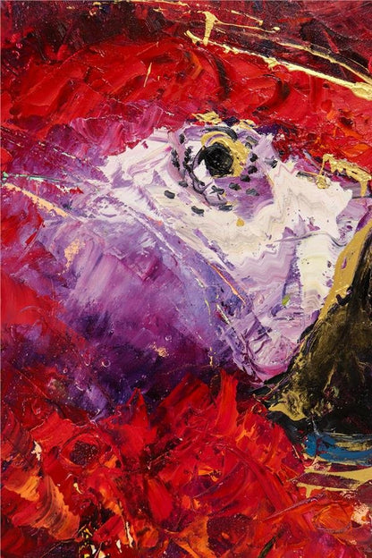 Papağanların Sonsuz Sevgisi Yağlı Boya Tablosu