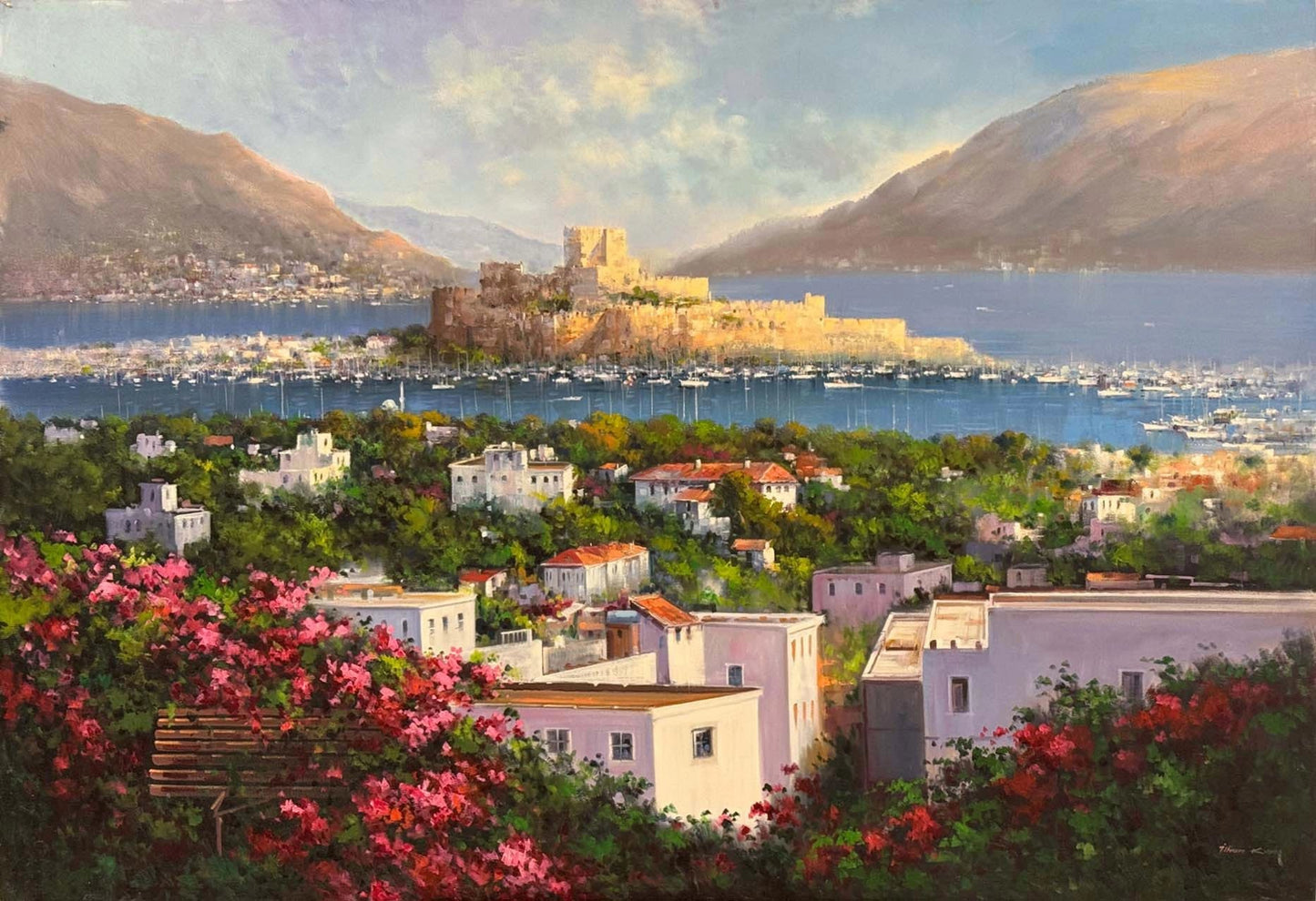 Bodrum'da Denizin Nefesi Yağlı Boya Tablosu