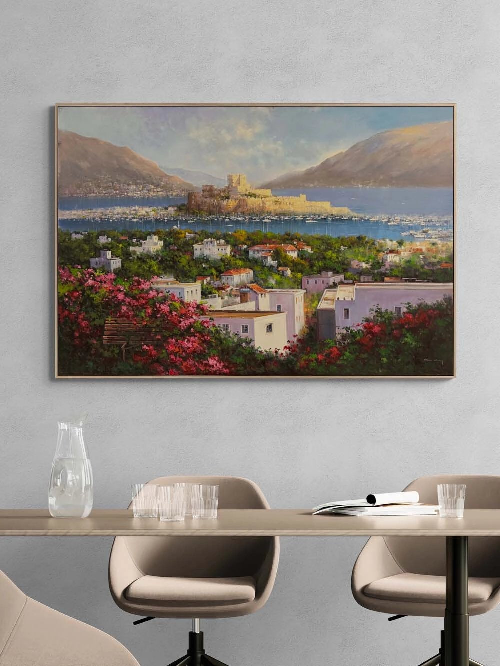 Bodrum'da Denizin Nefesi Yağlı Boya Tablosu