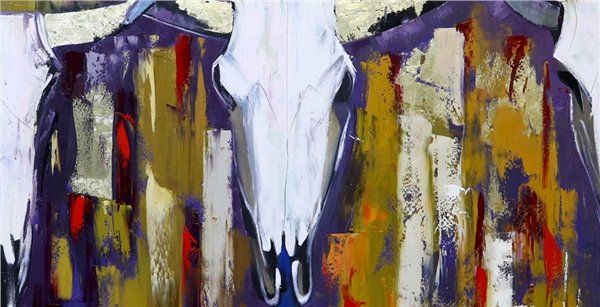 Boğa Başları Yağlı Boya Tablosu