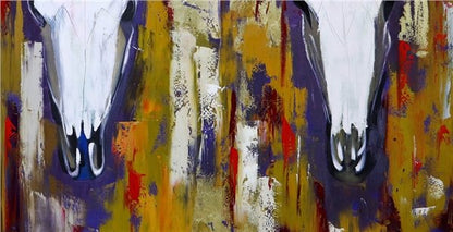 Boğa Başları Yağlı Boya Tablosu