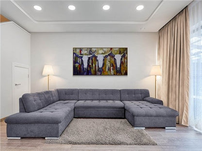 Boğa Başları Yağlı Boya Tablosu