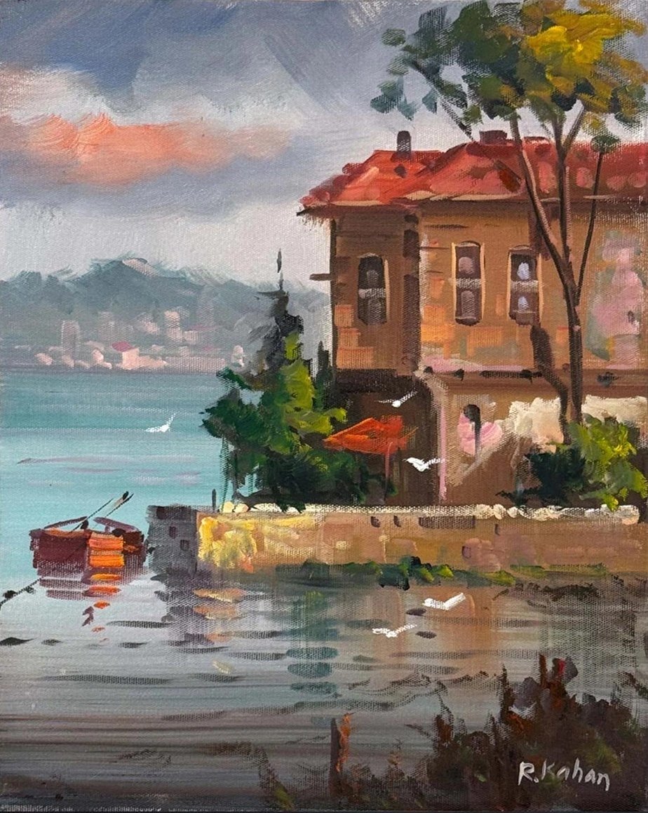 Boğaza Açılan Yol Yağlı Boya Tablosu