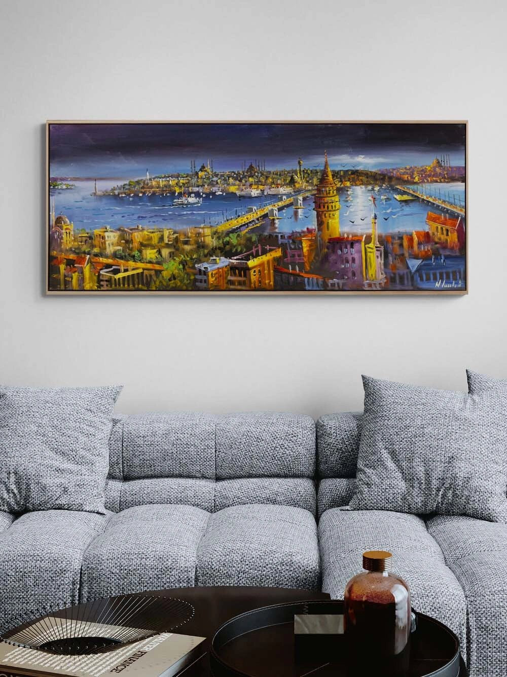 Boğaza Düşen Akşam Yağlı Boya Tablosu