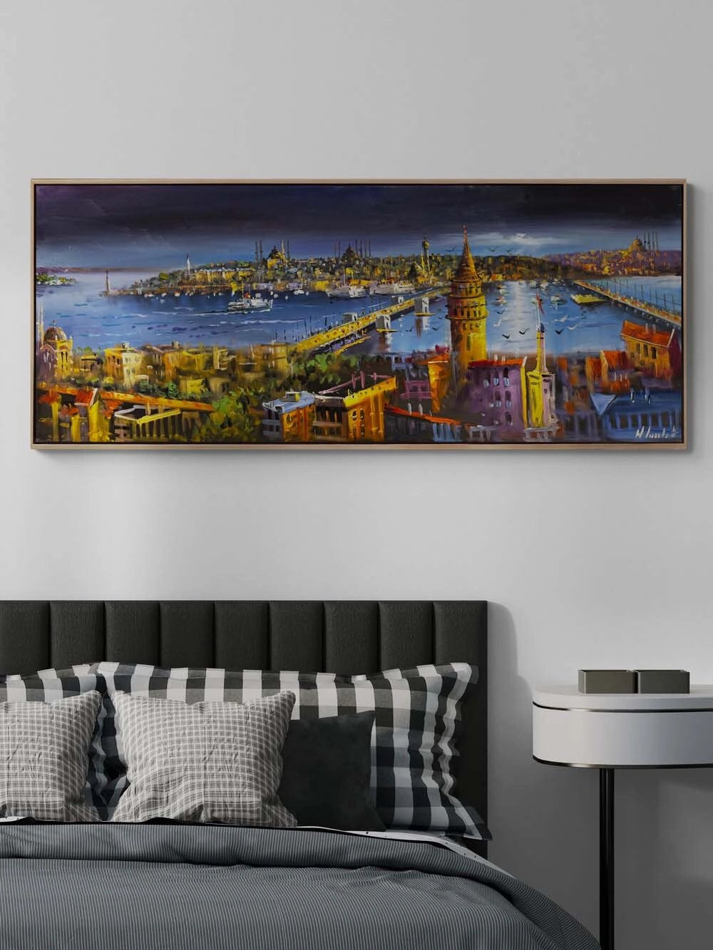 Boğaza Düşen Akşam Yağlı Boya Tablosu