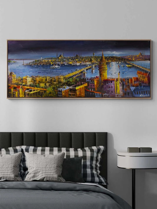 Boğaza Düşen Akşam Yağlı Boya Tablosu