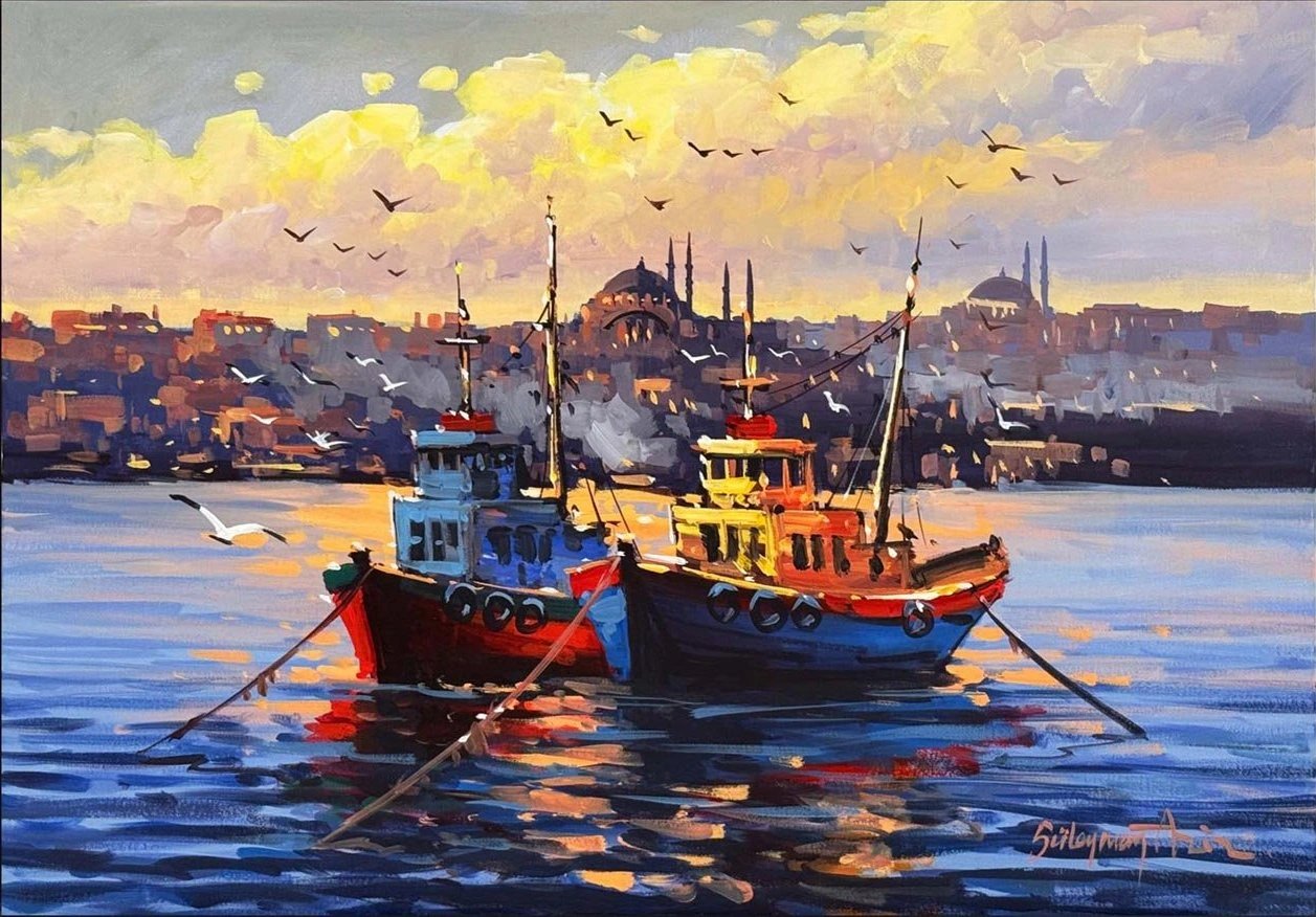 Boğazda Bir Esinti Yağlı Boya Tablosu