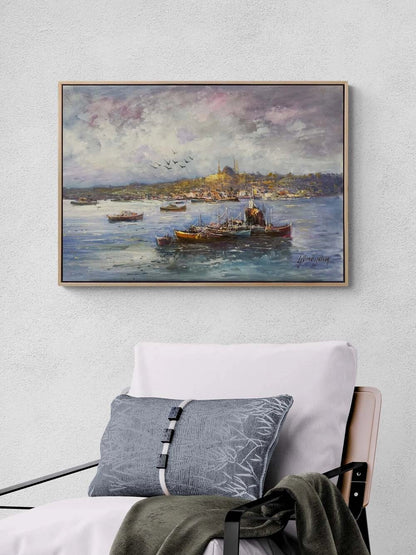 Boğazda Bir Sabah Yağlı Boya Tablosu