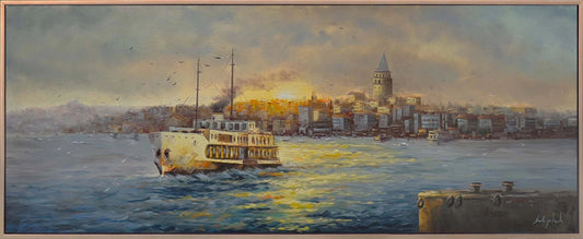 Boğazın Altın Saati Yağlı Boya Tablosu