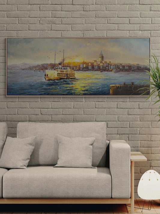 Boğazın Altın Saati Yağlı Boya Tablosu