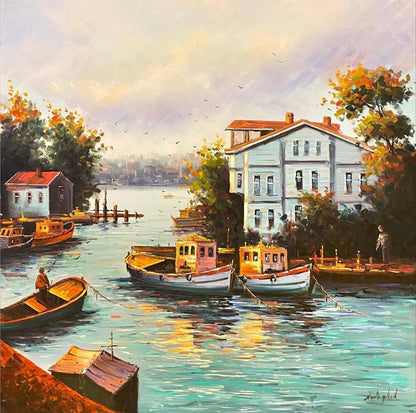 Boğazın Melodisi Yağlı Boya Tablosu