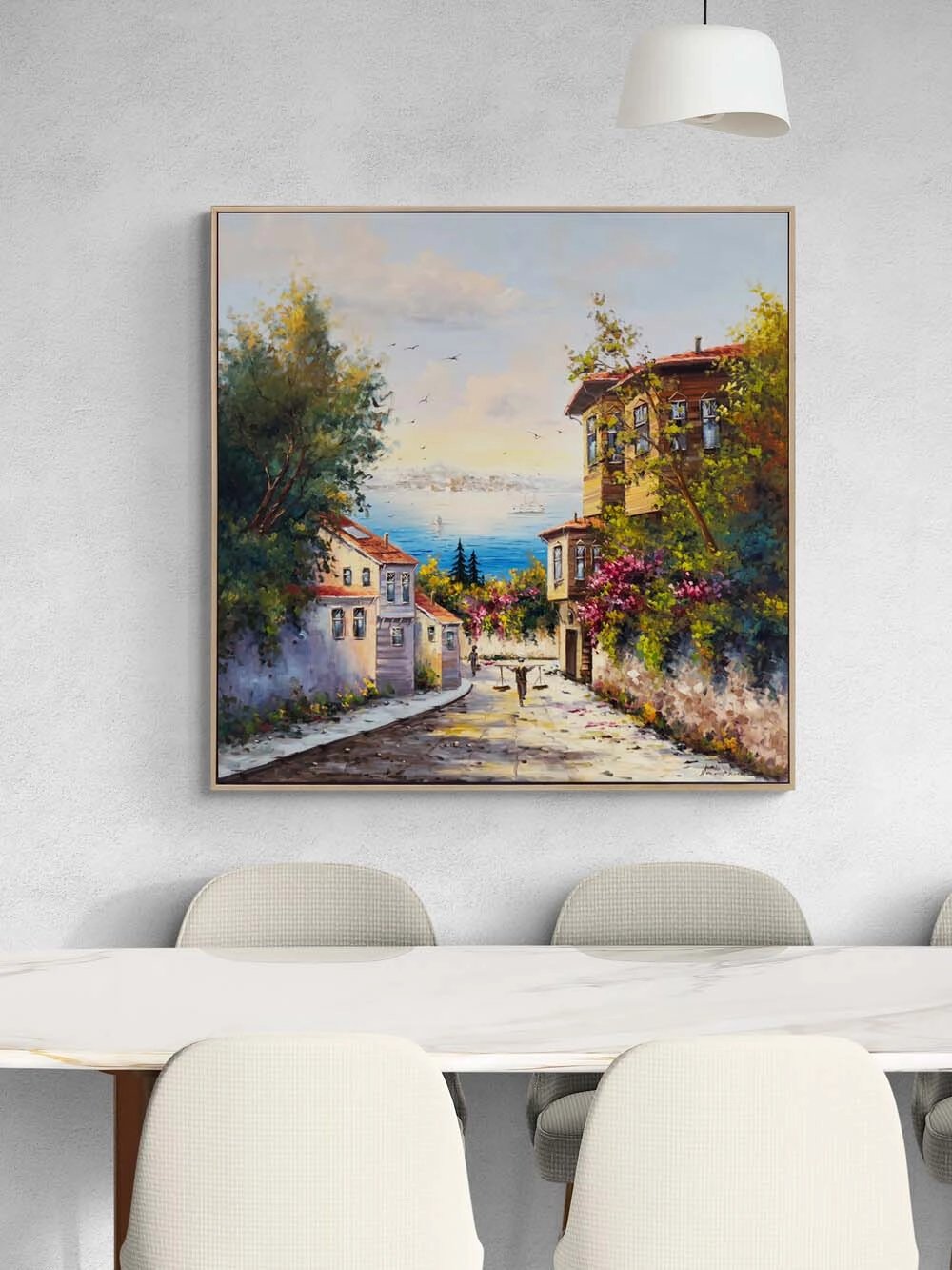 Boğazın Sessiz Sabahı Yağlı Boya Tablosu