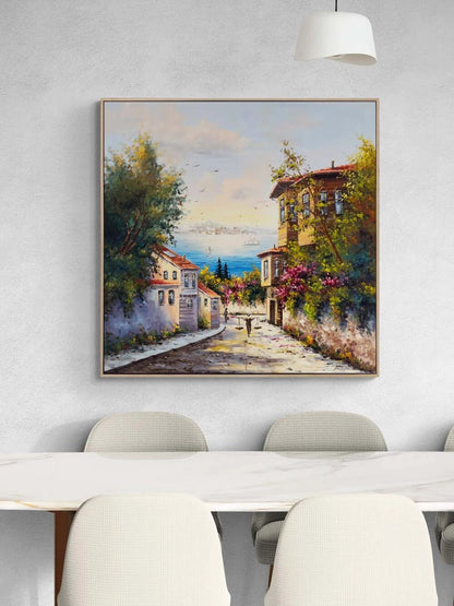 Boğazın Sessiz Sabahı Yağlı Boya Tablosu