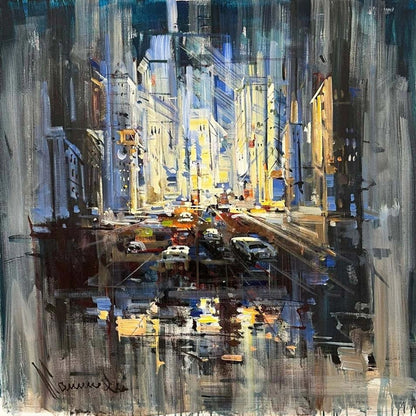 Büyük Şehir Rapsodisi Yağlı Boya Tablosu