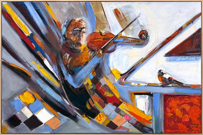 Çal Kemancı Yağlı Boya Tablosu