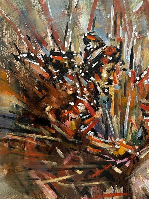 Sonsuz Mücadele Yağlı Boya Tablosu