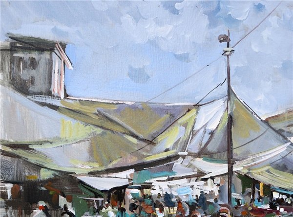 Çarşı - Bazaar Yağlı Boya Tablosu