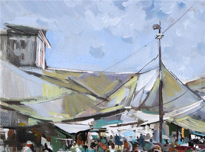 Çarşı - Bazaar Yağlı Boya Tablosu