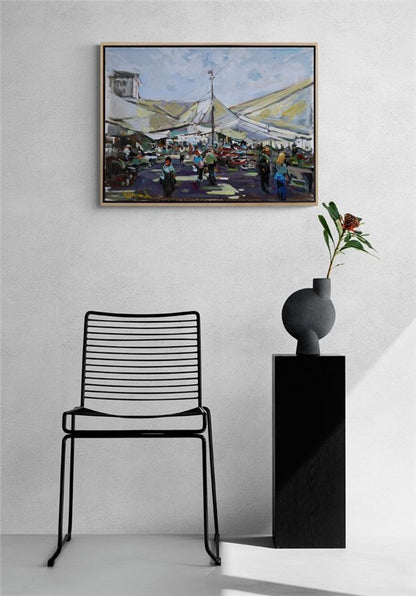 Çarşı - Bazaar Yağlı Boya Tablosu