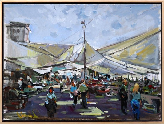 Çarşı - Bazaar Yağlı Boya Tablosu