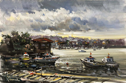 Çengelköy İskelesi Yağlı Boya Tablosu