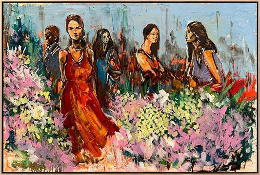 Çiçek Pazarından Yağlı Boya Tablosu