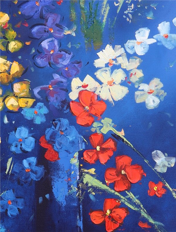 Çiçeklerin Dansı Yağlı Boya Tablosu Simurg Sanatevi