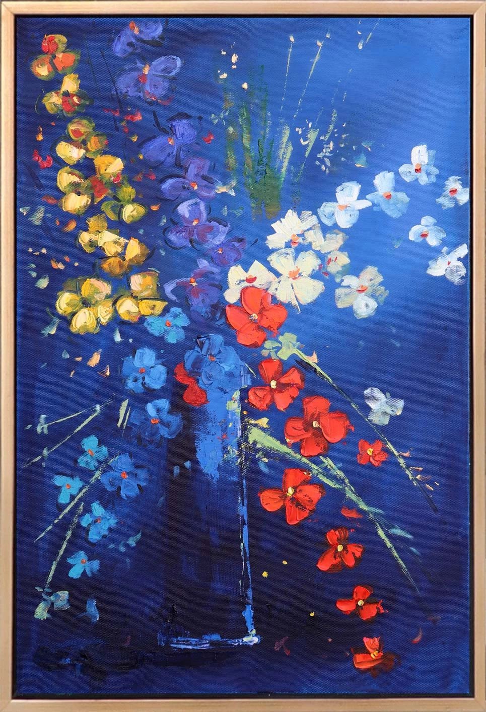 Çiçeklerin Dansı Yağlı Boya Tablosu Simurg Sanatevi