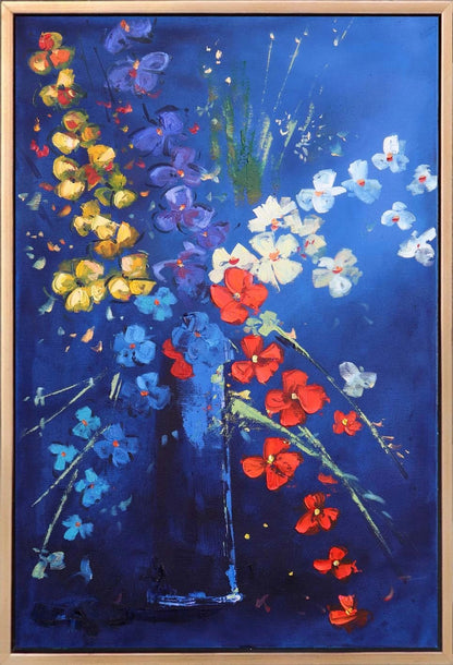 Çiçeklerin Dansı Yağlı Boya Tablosu Simurg Sanatevi