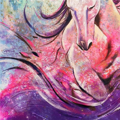 Atın Büyülü Dansı Yağlı Boya Tablosu