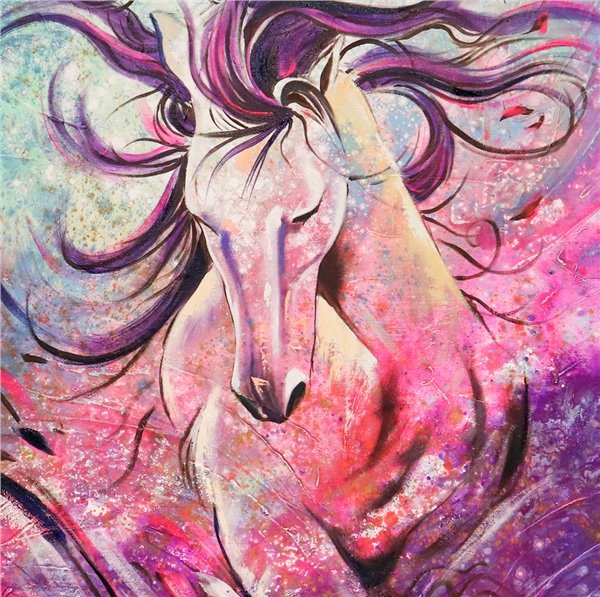 Atın Büyülü Dansı Yağlı Boya Tablosu