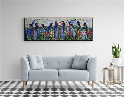 Kuşlar Arasında Yağlı Boya Tablosu