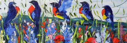 Kuşlar Arasında Yağlı Boya Tablosu