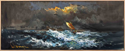 Dalgalar Arasında Yağlı Boya Tablosu