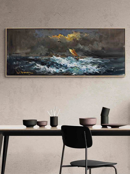 Dalgalar Arasında Yağlı Boya Tablosu