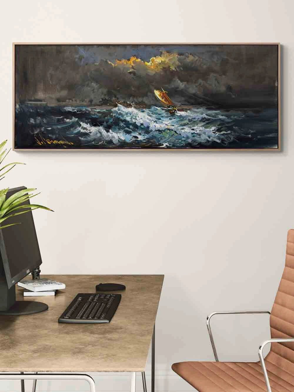 Dalgalar Arasında Yağlı Boya Tablosu