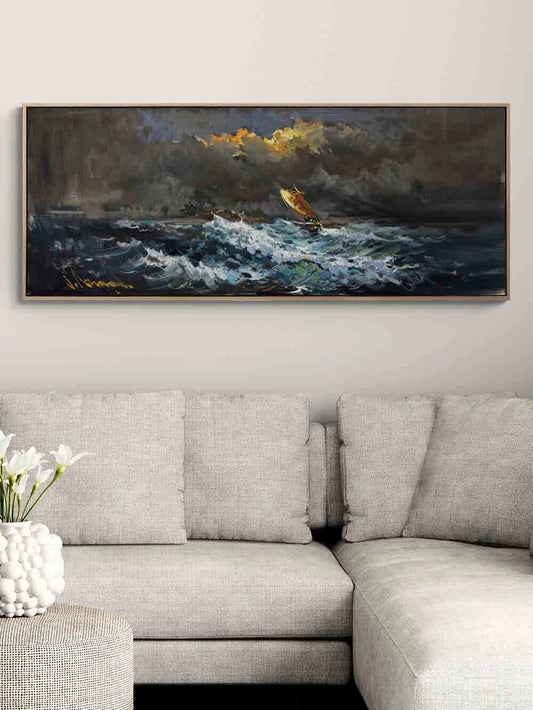 Dalgalar Arasında Yağlı Boya Tablosu