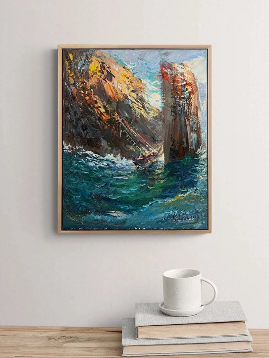 Dalgalar ve Sessizlik Yağlı Boya Tablosu