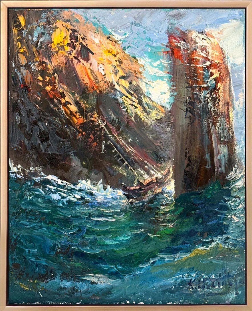 Dalgalar ve Sessizlik Yağlı Boya Tablosu