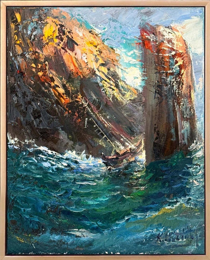 Dalgalar ve Sessizlik Yağlı Boya Tablosu