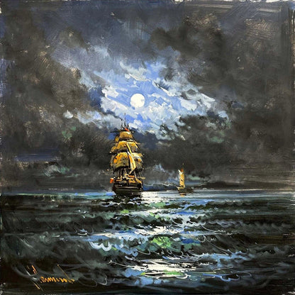 Dalgaların Fısıltısı Yağlı Boya Tablosu