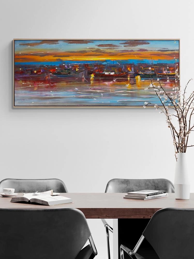 Dalgaların İçindeki Zaman Yağlı Boya Tablosu