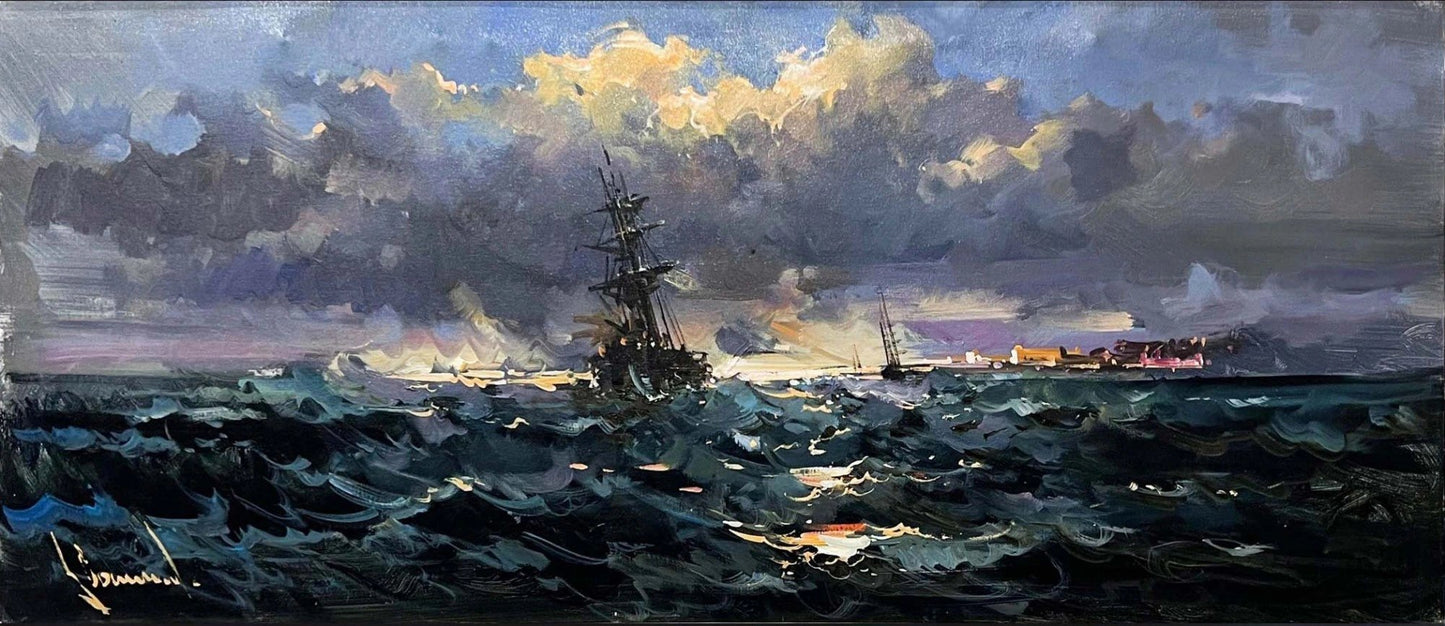 Dalgaların Öfkesi Yağlı Boya Tablosu