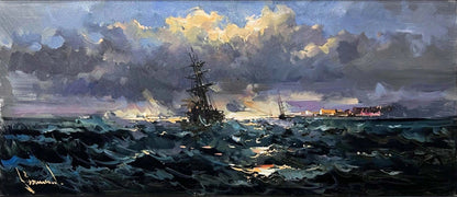 Dalgaların Öfkesi Yağlı Boya Tablosu