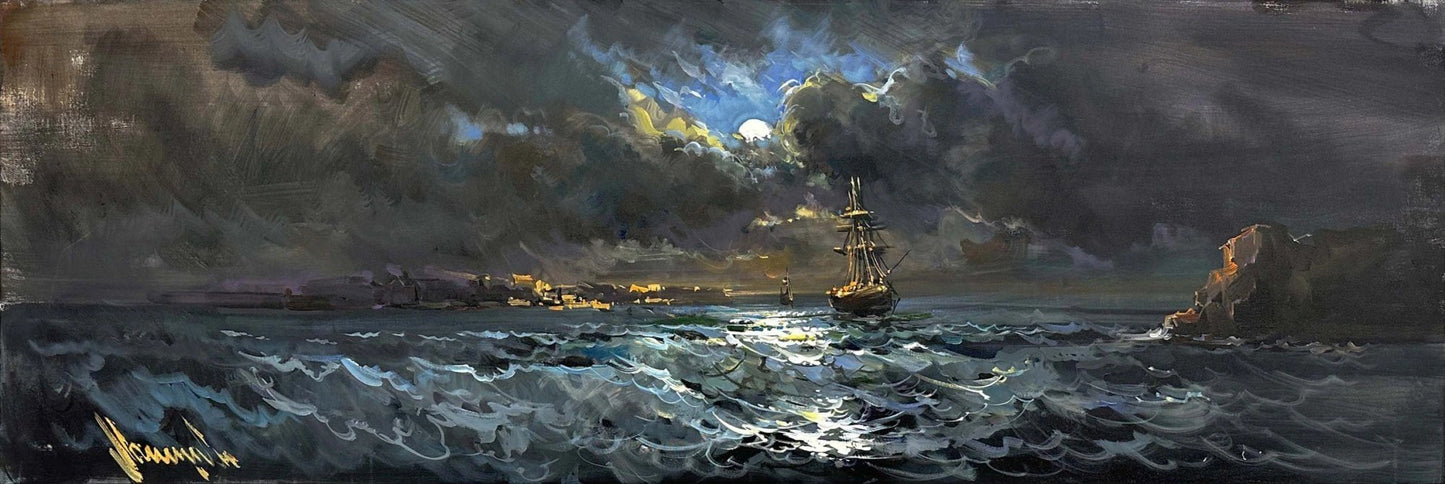 Dalgaların Şarkısı Yağlı Boya Tablosu