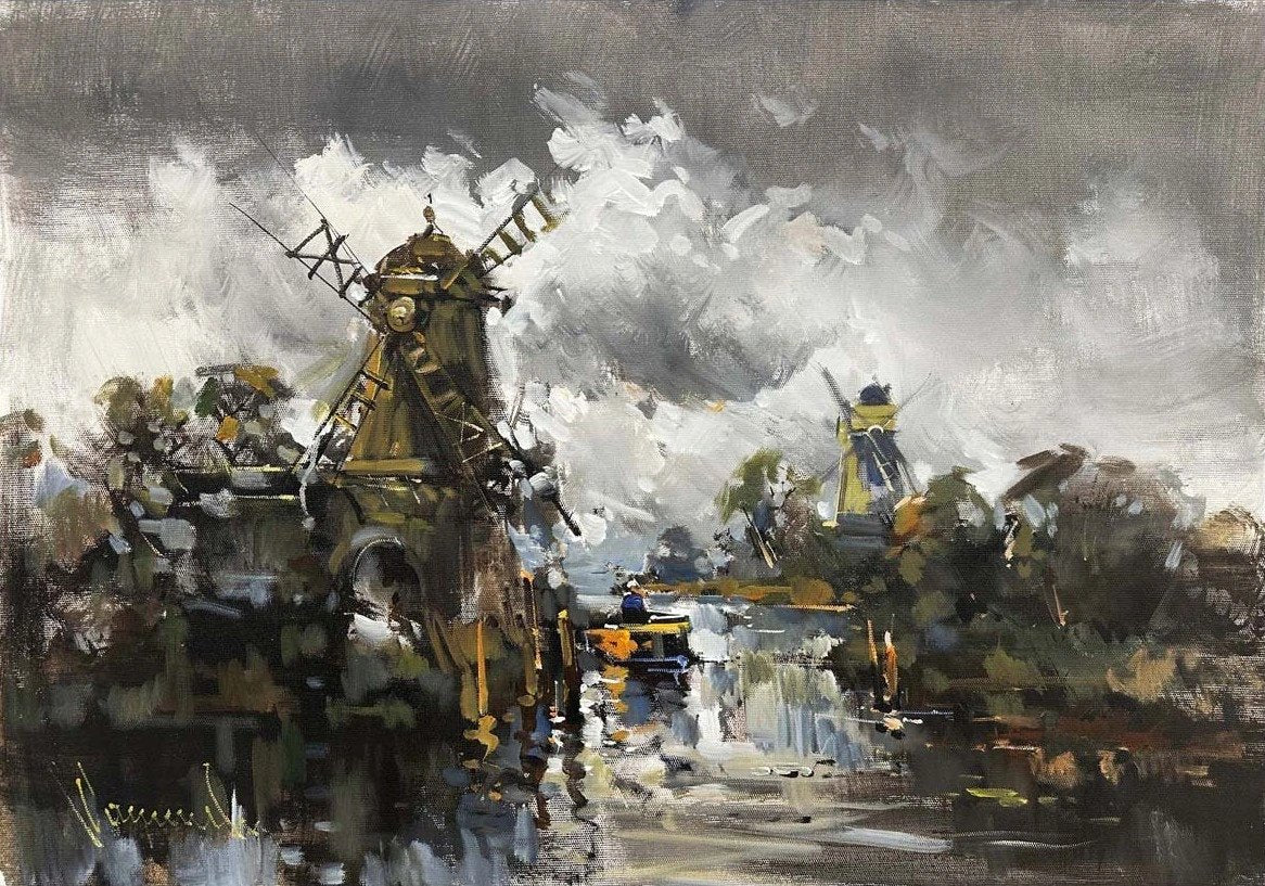 Değirmenlerin Sessizliği Yağlı Boya Tablosu