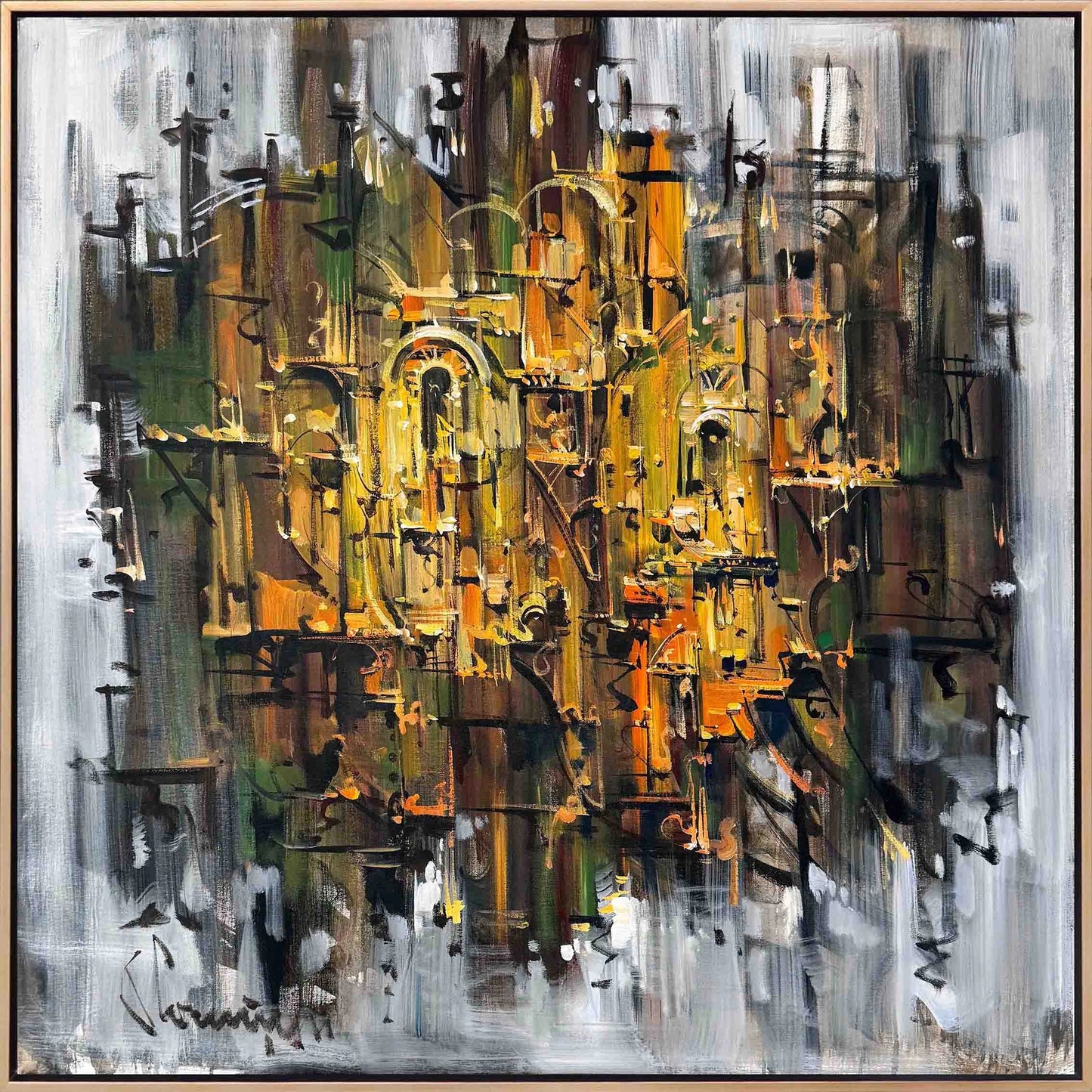 Denge Oyunu Yağlı Boya Tablosu