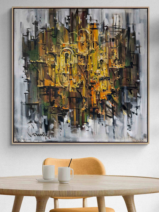 Denge Oyunu Yağlı Boya Tablosu